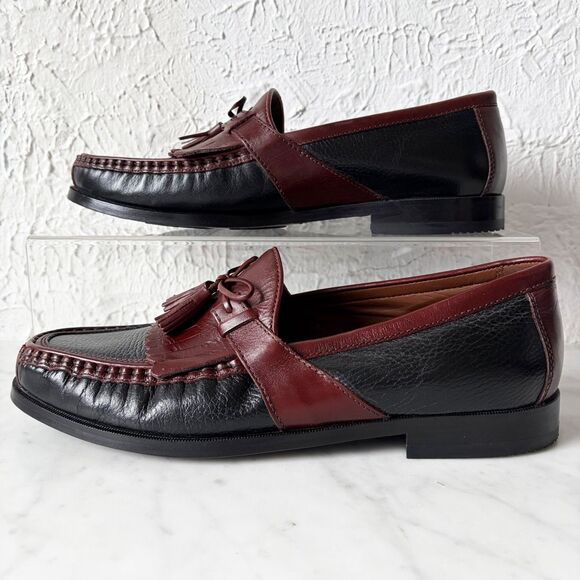 Johnston & Murphy Aragon II Kiltie Tassel Loafers Mens 11 Black Brown 2-Tone main image 4